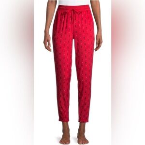 New Secret Treasures Christmas Trees Brilliant Red Velour Jogger Sleep Pants 2XL